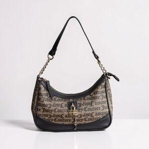 Juicy Couture Eastside Westside Key Lock Brown Shoulder Bag